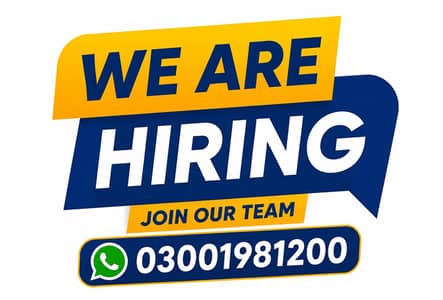 We need male and female staff for office work