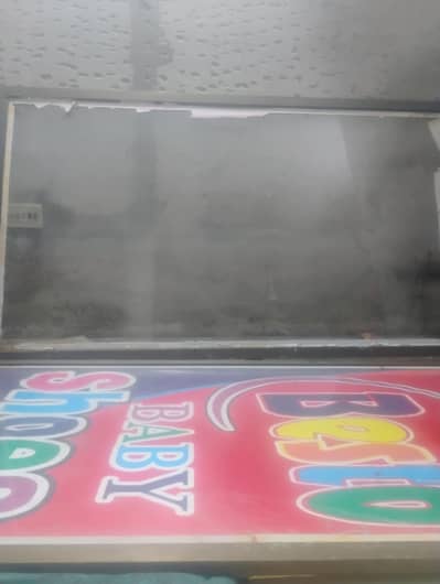 sliding door for shop aluminum with glasses two pieces