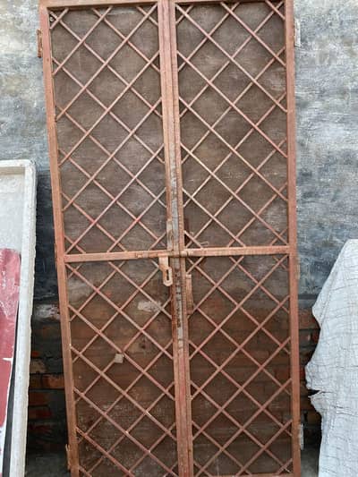 Used Iron Double Door with Jali – Strong Metal Gate | For Sale