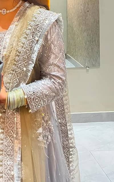 Embroidered Maxi with Heavy Dupatta