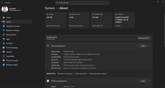 Dell Precision 3541 4GB Graphic Card