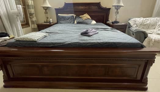 Malaysian wood bed set