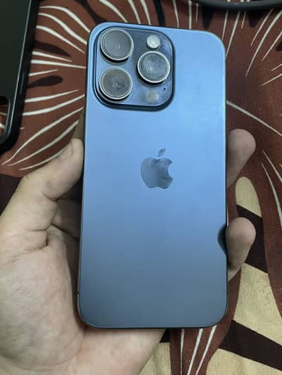 iPhone 15 Pro airitght blue titanium 4 months sim time gurentee