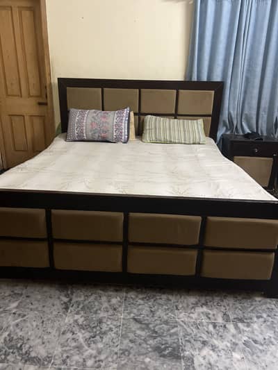 wooden bed