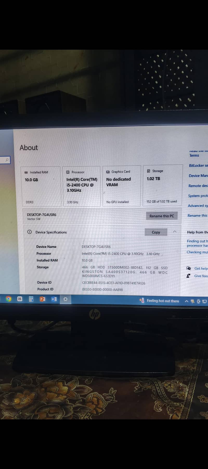 Dell PC with LED 0