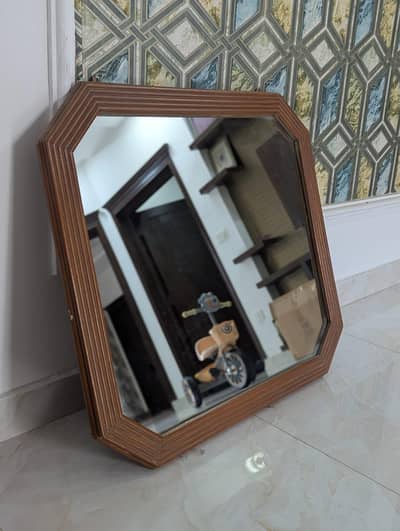 solid wood wall hanging mirror