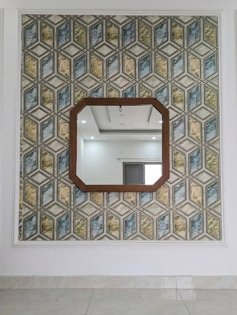 solid wood wall hanging mirror 1
