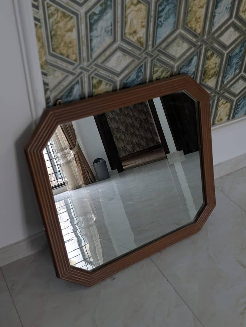 solid wood wall hanging mirror 3