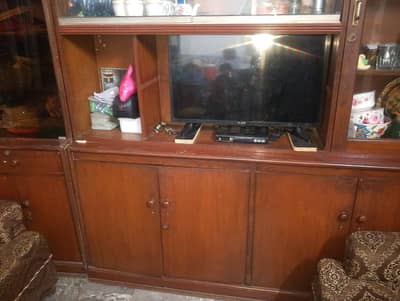 three pieces tv/show case