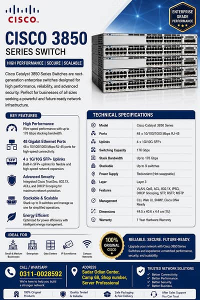 cisco catalyst switches C3850 C2960X cisco firewall