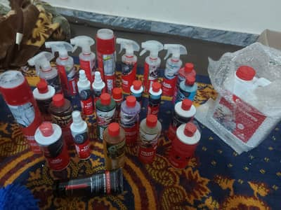 All premium item for car cleaning and detailing and cleaning