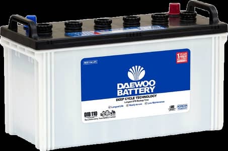 Daewoo dib 110 deep cycle battery 1 year used 12 volt 85 ah