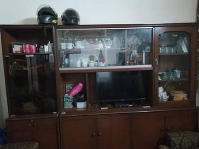 three pieces tv/show case