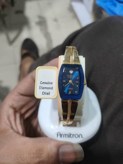 Gold plated Diamond watch