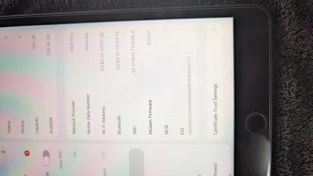 Ipad mini 5 256gb 7