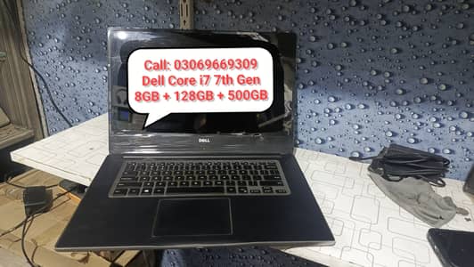 Dell Core i7 7th Gen 8GB + 128GB SSD + 500GB HDD Display 15.6 inch