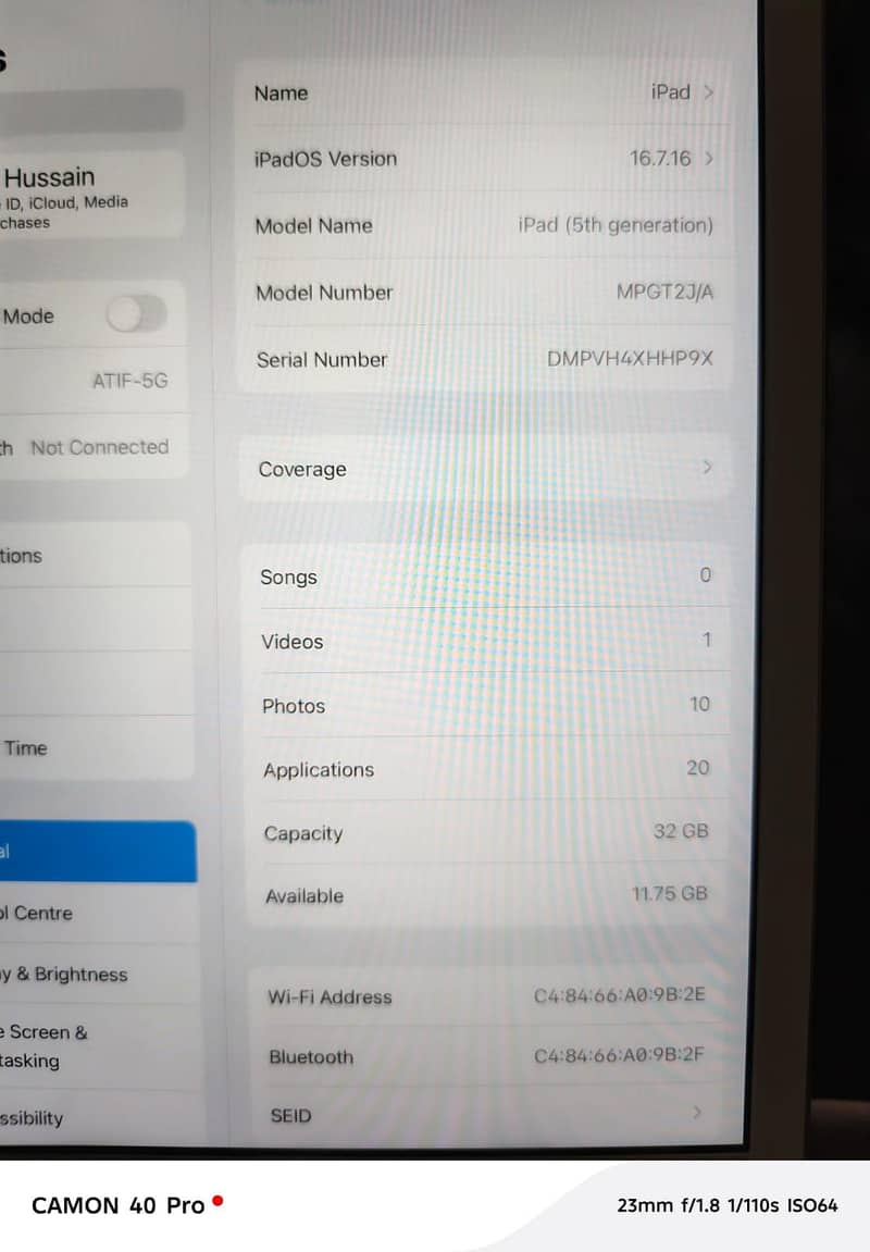 Ipad 5th Gen 10/10 condition 5