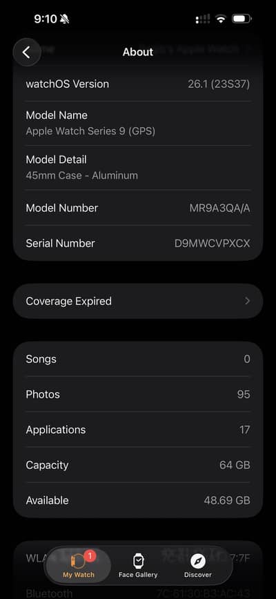 Apple watch series 9 45mm