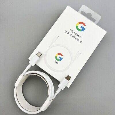 Original Cable Google Pixel 30W USB-C to USB-C Cable | Fast Charging Data Sync Wire Cord | Compatible with Pixel Phones & All Type-C Devices