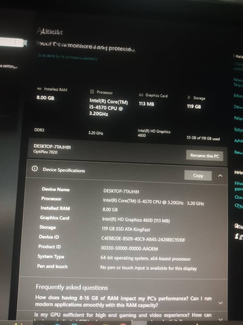 COMPUTER I5 GENERATION 4570 3