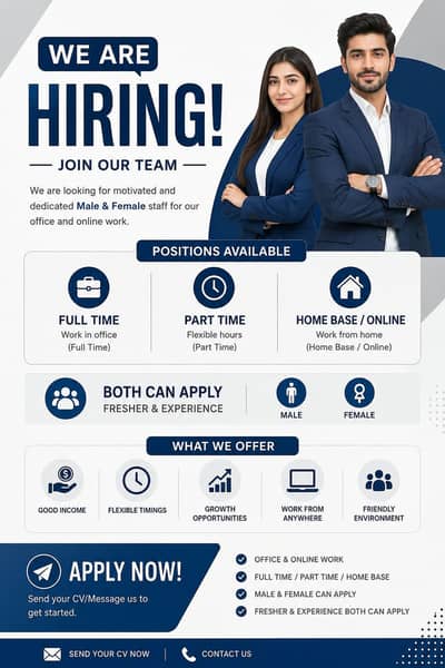 Apply for online and office work