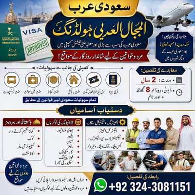 Work Visa, Vacancies Available, Staff Required, Jobs in Saudi Arabia