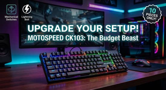 Motospeed CK103 RGB Mechanical Gaming Keyboard (Brand New - Black)