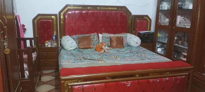 king size bed/side table /dressing/ showcase/ clothes cubed/ 2 sofa