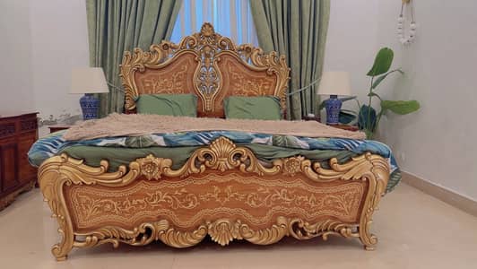 Brand new bed set for sale with side tables and dressing