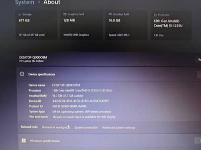 HP 15s I5-12th Gen