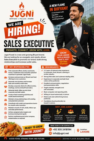 Sales Executive – Restaurant & Biryani Sales