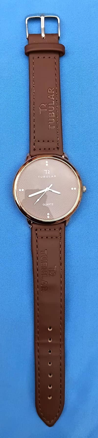 Tubular unisex Quartz Watch - Brown strap
