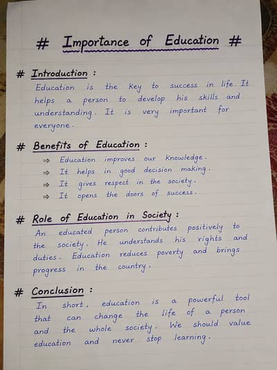 Handwritten Notes & Writing Service