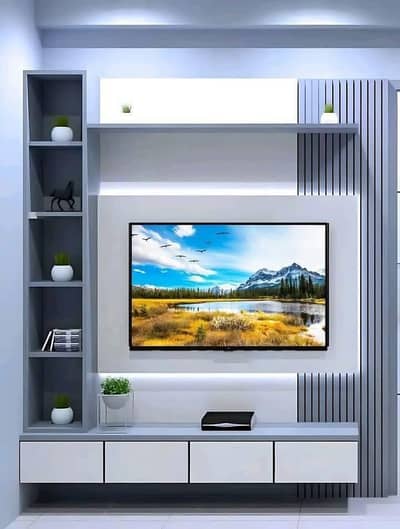 Media wall are available with fitting