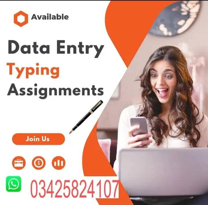 Data typing  and Data Entry Work Available 1
