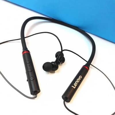 Lenovo Bluetooth Neckband – 10 Hours Battery – Fast Charging