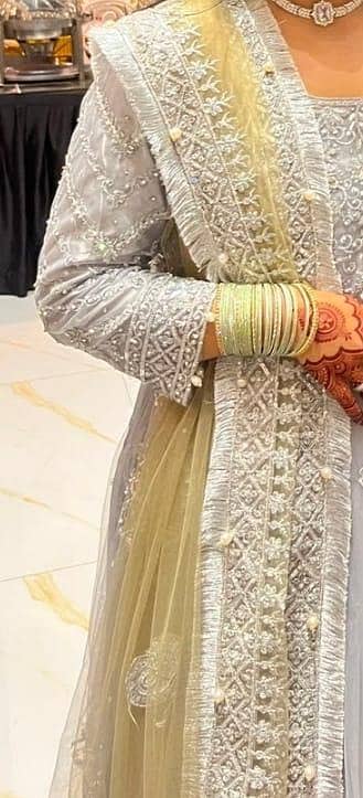 Embroidered Maxi and Heavy Dupatta