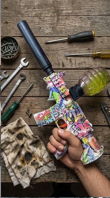 Toy Gun / Decorative Prop – Colorful Custom Design