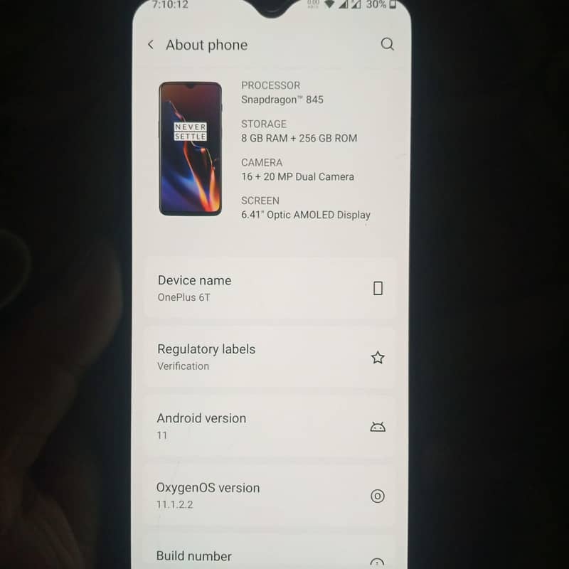 One Plus 6T 7
