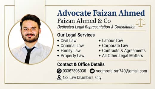 Advocate Faizan Ahmed ( Contact for all legal matter)