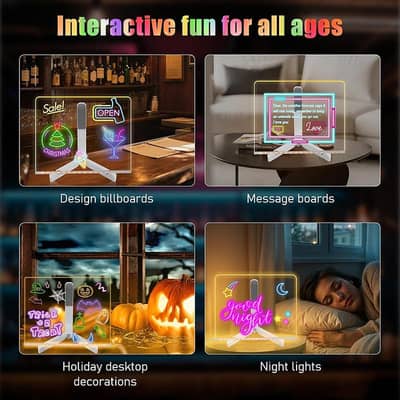 LED Light-Up Writing Board With 7 Marker