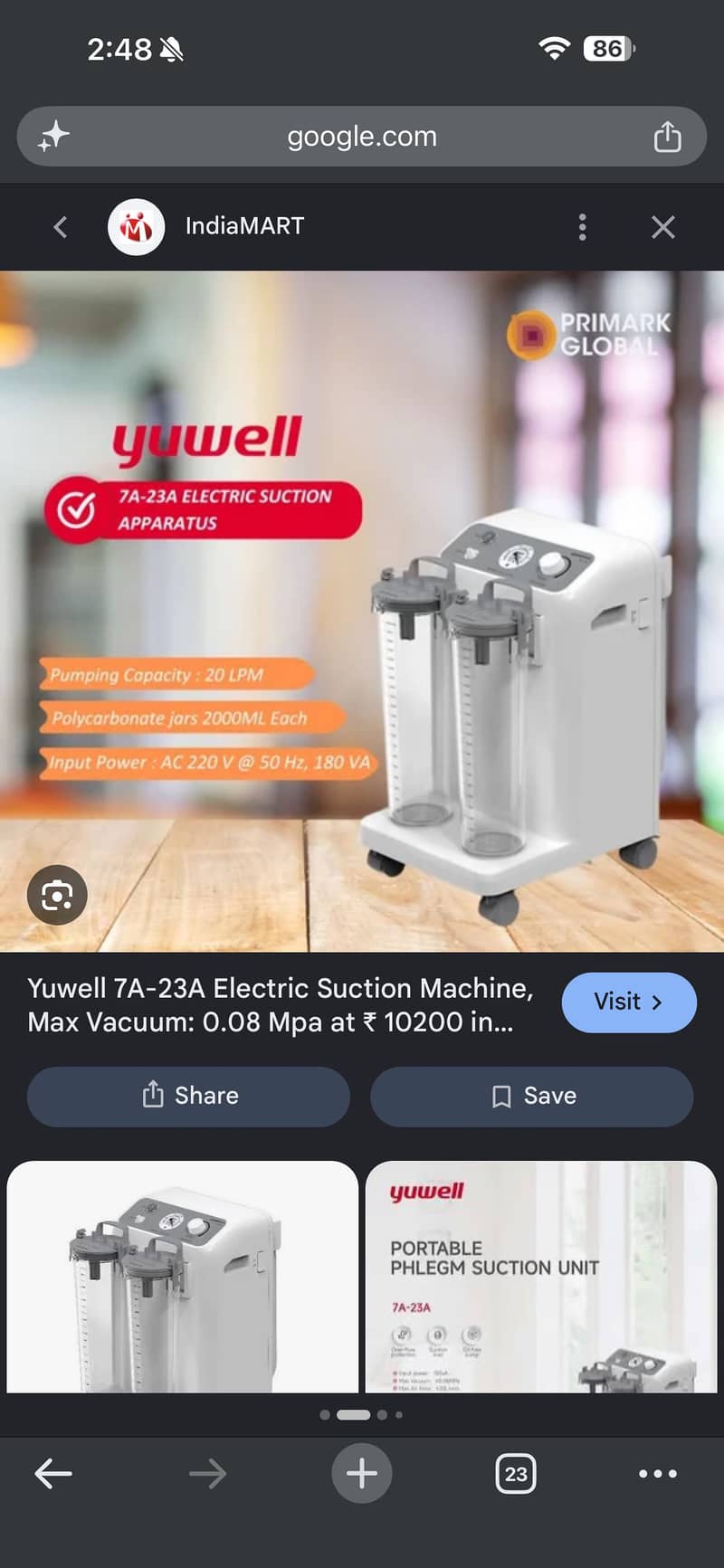 yuwell suction machine 1