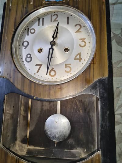 vintage wooden wall clock