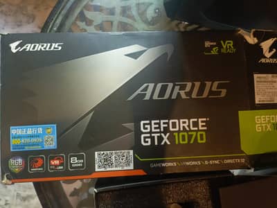 Nvidia Aorus (Rare Piece) GTX 1070 8gb Tri Fan Rgb OC Edition