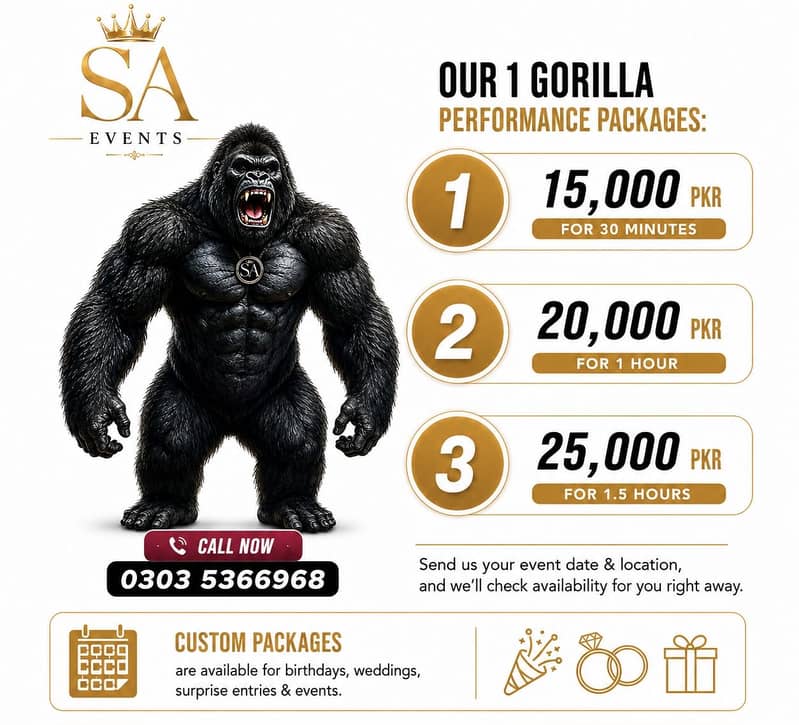 Dancing Gorilla available 1