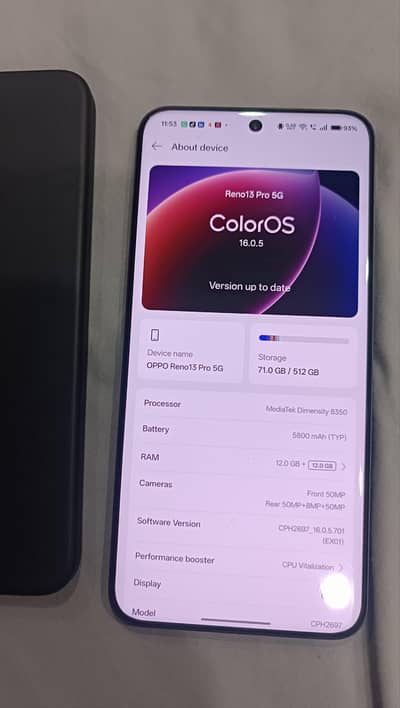 OPPO Reno 13 Pro 12GB/512GB — Graphite Gray | 10/10 Condition