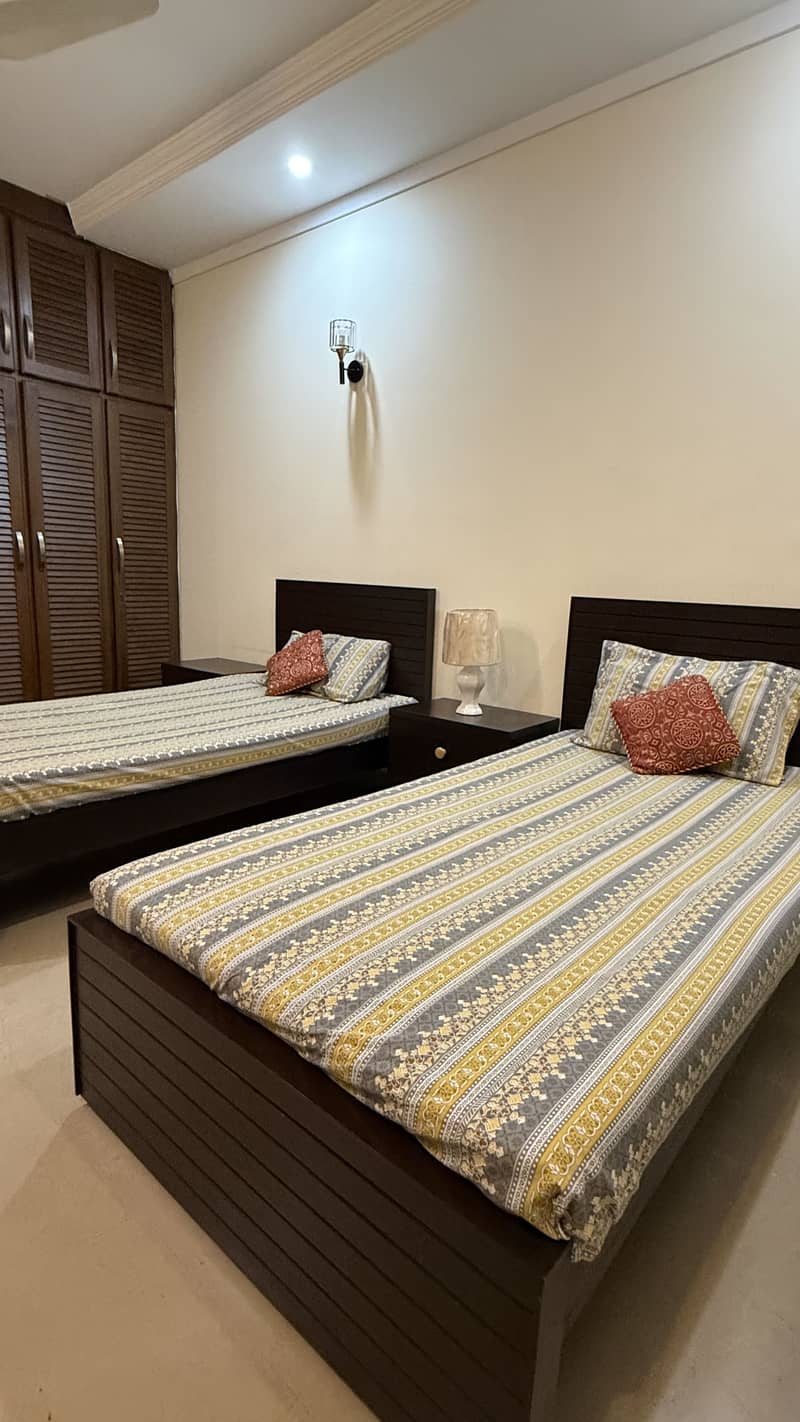 Single bed with side table 1