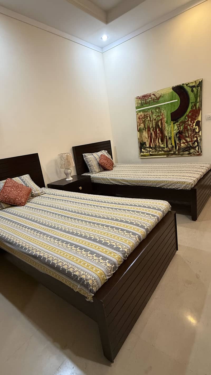 Single bed with side table 2