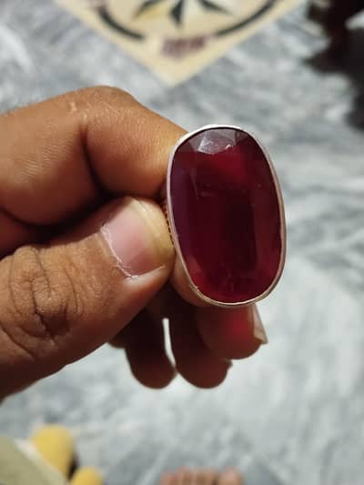 anari yaqoot orignal chandi  2toly ring