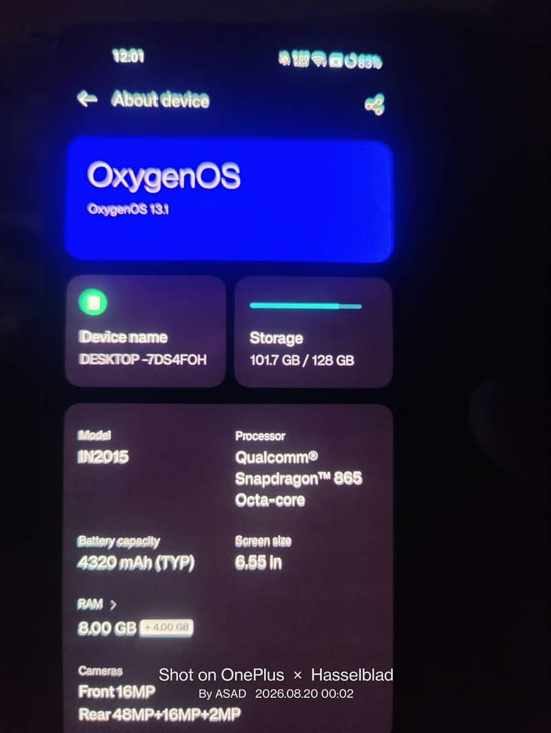 One Plus 8 4